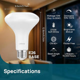 12 Pack BR30 LED Flood Light Bulbs Indoor 65W Equivalent 850 Lumens Warm White 2700K Recessed Lighting