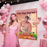 Bachelorette Party Games For Adults Women - Pin The Apron Bachelorette Game, Bridal Shower Games With 24 Stickers & 1 Blindfold For Girls Night Wedding Engagement Party