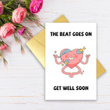 Funny Heart Disease Get Well Card For Him Her, Humor Heart Trouble Get Well Soon Cards, Cardiopathy Feel Better Card, Heart Disease Encouragement Cards For Women Men Friend