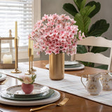 6Pcs Artificial Cherry Blossom Flowers, Pink Faux Peach Blossom Branches Stems Silk Fake Flowers 15.7’’ For Home Kitchen Wedding Party Diy Garden Decorations