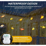 14Ft 20 Led Dinosaur String Lights Room Decor For Kids Dinosaur Battery Operated String Lights Dinosaur Room Decor For B