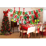 No Cotton Headed Ninny Muggins Allowed Banner For The Elf Christmas Decorations,Funny Christmas Banner For Novelty Christmas Party Supplies,Mantel Fireplace Christmas Holiday Vacation Decor Nch
