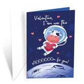 Funny Pun Cow Valentine'S Day Card, Made In America, Eco-Friendly, Thick Card Stock With Premium Envelope 5In X 7.75In, Packaged In Protective Mailer
