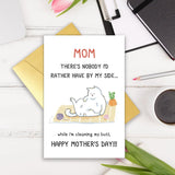 Cute Cat Mom Mothers Day Card For Mother Stepmother Grandma, Happy Mothers Day Gifts From Cat, Gift For Best Cat Mom Birthday