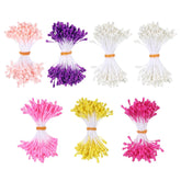 1050 Pcs Mini Flower Stamen, 3Mm Artificial Pearl Floral Pistil, Double Heads Flower Stamen For Card Scrapbook Making Decoratiaon Diy Flowers Craft
