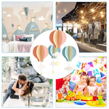 Hot Air Balloon Garland Decorations - 8 Pack Large Size Pastel Cloud Hot Air Balloon 3D Paper Garland Hanging Decorations For Wedding, Birthday, Baby Shower, Christmas Party - Pink