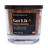 Get Lit | Peach Mimosa | 16 oz Double-Wick Scented Candle | Hand-Poured in Missouri, USA | Bright Fruity Champagne Fragrance