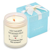 Long Distance Relationship Gifts For Him, Her, Long Distance Friendship Gifts For Friends, Besties, Valentines Day Gift For Boyfriend, Girlfriend, Birthday Gift For Couple - Lavender Scented Candle
