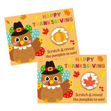 36 Pcs Happy Thanksgiving Scratch Off Cards Friendsgiving Party Games Turkey Thanksgiving Dinner Party Game Scratcher Tickets For Adults Pumpkin Party Activity (Turkey-1)