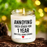 Candle, 1 Year Anniversary, Gifts For Boyfriend, Girlfriend, Husband, Wife, Him, Her, First Anniversary, Gifts For Couple, Men, Women, 1St Year Wedding Anniv. Paper Presents Or Decorations