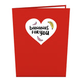 Pop-Up Despicable Me Card - 3D Everyday Love Greeting For Boys, Girls, Men, Women - Bananas For You - 5" X 7" Minions Card - Envelope Included