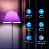 A19 Smart Light Bulbs 4 Pack 1100LM RGB WiFi Mesh Bluetooth Color Changing Alexa Google Compatible 90+ CRI
