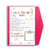 Funny Mother'S Day Gifts Cards For Mom, Fill In The Blanks On Mother'S Day From Daughter Son, Best Mom Gifts Ideas