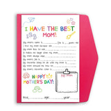 Funny Mother'S Day Gifts Cards For Mom, Fill In The Blanks On Mother'S Day From Daughter Son, Best Mom Gifts Ideas