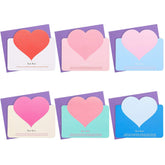 24 Pieces Valentine Heart Greeting Cards Set, Assorted Color Valentine'S Day Love Note Cards With Envelopes For Anniversary Wedding Party To Boyfriend Girlfriend (Classic Style)