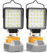 2 Pack Cordless LED Work Light Compatible with Dewalt 20V Max Battery 10000LM Handheld Flood Light with USB Type C Port