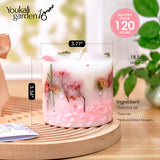 Scented Soy Candle For Women - Long-Lasting Natural Pillar Candle With Dried Flowers - Poured Luxury Candle For Mothers Day Gifts (English Pear & Freesia)