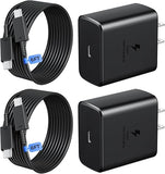 2 Pack 45W USB C Fast Charger with 6FT USB C Cable for Samsung Galaxy S26 S25 iPhone 17 16 15