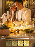 4 Pack Battery Operated Fairy Lights 33FT 100 LED Warm White String Lights with Remote Timer 8 Modes Waterproof for Bedroom Christmas Decor