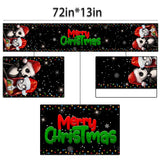 Merry Christmas Table Runner Jack Skellington And Sally Birthday Party Decoration Home Kitchen Dining Room Deocr (Black, 13" X 72")
