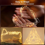 4 Pack Solar Fairy Lights 131FT 400 LED Warm White Outdoor String Lights Waterproof Silver Wire Twinkle Lights with 8 Modes for Garden Patio Wedding Party Decor
