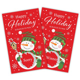 Christmas Scratch Off Cards (50 Pack), Xmas Scratcher Tickets, Snowman Party Game For Wedding Baby Shower Birthday Supplies Decorations - C02