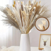 109 Pcs Natural Dried Pampas Grass Decor 17" Tall Pompas Flowers Bouquet And Dry Pampass Grass For Home Decorations, Plants Boho Decor, Phragmites Wedding Decoration Arrangements (109)