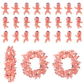 100Pcs Tiny Plastic Mini Babies For Baby Shower Games And Ice Cubes (1 Inch)