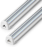 2 Pack 4FT T8 LED Shop Lights 50W 7000LM 6500K V Shape Ceiling Fixtures for Garage Workshop