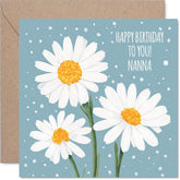 Nana Birthday Card - Daisies - Happy Birthday Card For Nana From Grandson Granddaughter, 5.7 Inch Mothers Day Greeting Cards