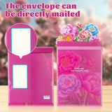 Pop Up Flower Card, 3D Paper Flowers Bouquet, Birthday, Thank You, Get Well Greeting Cards With Note Card & Envelope, Peony