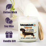 Dachshund Gifts For Women, Dachshund Decor Candle Gifts For Women Lavender Scented, Dachshunds Candle, Weenies Decor, Weiners Dog Stuff, Funny Weenie Dog Gift For Home Mom Friends Coworker