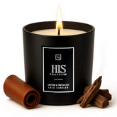 | Leather & Tibetan Oud - His Collection | Luxury Scented Soy Jar Candle | Hand Poured In The Usa | Highly Scented & Long Lasting- 9 Oz.