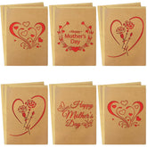 Mothers Day Cards Die Cut 12 Pcs Happy Mother’S Day Kraft Cards With Envelopes And Stickers Mothers Day Gifts