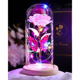 Gifts For Women Mom Birthday Gifts, Galaxy Glass Rose Forever Preserved Flowers For Delivery Prime Light Up Rose In Glass Dome Valentines Rose Gifts For Her Wife Daughter Girlfriend