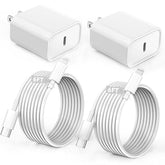 2 Pack iPhone Fast Charger with 6FT USB C to Lightning Cable 20W Type C Wall Charger Block for iPhone 14 13 12 11 XR XS SE iPad AirPods