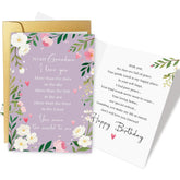 Grandma Birthday Card, Poem Birthday Card For Grandmother, Grandma Bday Gift From Grandchild, You Mean The World To Me