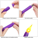 5 Pack Led Advent Candles With Words Hope Peace Love Joy Jesus - Flameless Taper Candles For Christmas Wreath Celebration Decor, Pink, Purple, White