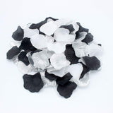 900Pcs Silver Black White Artificial Flowers Silk Rose Petals Flower Girl Scatter Petals For Wedding Aisle Centerpieces Table Confetti Party Favors Home Decoration