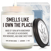Best Housewarming Candle Gifts For New Homeowner, Smell Like I Own The Place, Closing Candles Gift For First Time Home Buyers, Women, Men, Couple, Unique First House Apartment Gift-34