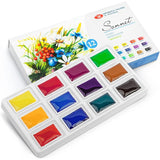 Watercolor Paint Set 12 Pans For Floral & Botanical Painting By Nevskaya Palitra