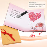 Handmade Walnut Wood Love Greeting Card With Unique Gift Card Box The Best Valentine'S Day, Anniversary Birthday Gift Idea Card For Her, Him, Wife, Husband