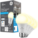 A19 Smart LED Light Bulbs 4 Pack Soft White WiFi Bluetooth Alexa Google Home Compatible
