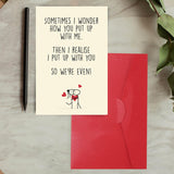 Romantic Valentines Day Card With Envelope - Anniversary Card - Funny Cards For Him And Her - Hilarious Gifts For Girlfriend Boyfriend Wife Husband