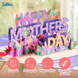 3D Mother Pop-Up Greeting Card, Elegant Floral Scene, Includes Envelope & Message Card, Perfect For Mothers, Wives, Grandmas, Or A Special Occasion (Happy Mother’S Day)