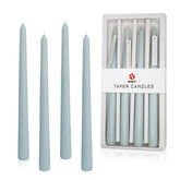 10 Inch Taper Candle Set Of 4 - Sea Salt Scented Candles - Soy Wax Home Decor Candles - Gift Ideas For Wedding Party Dinner Holiday Decoration