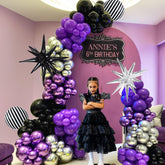 Black Purple Silver Balloon Garland Kit Gothic Purple Balloon Arch For Nightmare Vampirina Party Decorations Backdrop Halloween Christmas Gothic Birthday Party Supplies Lavender Decor