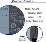 7WNW1 51Wh Replacement Laptop Battery for Dell Latitude Rugged Extreme Series