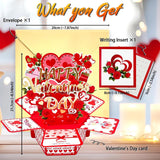 3D Pop-Up Valentine’S Day Card – Valentine’S Day Gift With Hexagon 3D Pop-Up Design, Luxury Cardstock & Quality Envelope