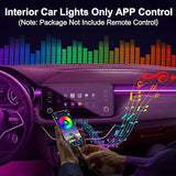 Car LED Strip Lights APP Control 5 in 1 RGB Ambient Lighting Kit with Fiber Optic Music Sync Interior Decor
